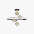 Aurora Luxe Semi Flush Ceiling Light Gold And Black Two Styles