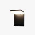 Minimalist Solar Right Angle Sensor Outdoor Wall Light IP65 Black