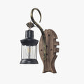 Fish Shape Vintage Wall Lamp Wood And Metal For Bedroom