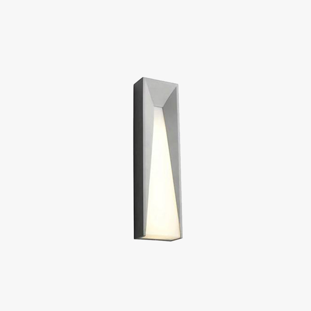 Astra Modern Rectangular Outdoor Wall Light In Black And White