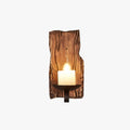 Dimmable Rectangular Vintage Wood And Metal Wall Lamp
