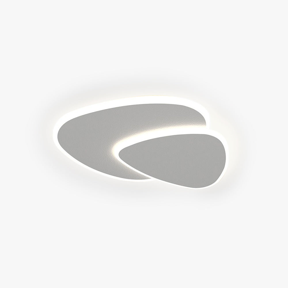 Oval Double Layer Geometric Flush Mount Ceiling Light