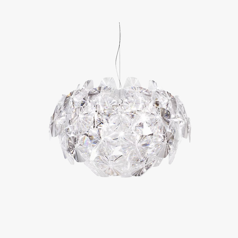 Elegant Diamond Flower Pendant Light for Living Room