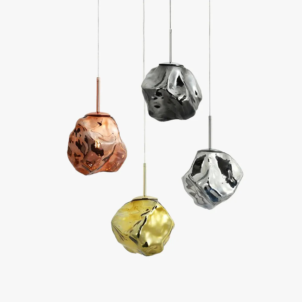 Lava Glass Pendant Light With Adjustable Height