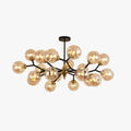Amber Glass Bubble Pendant Light With Elegant Art Deco Flair