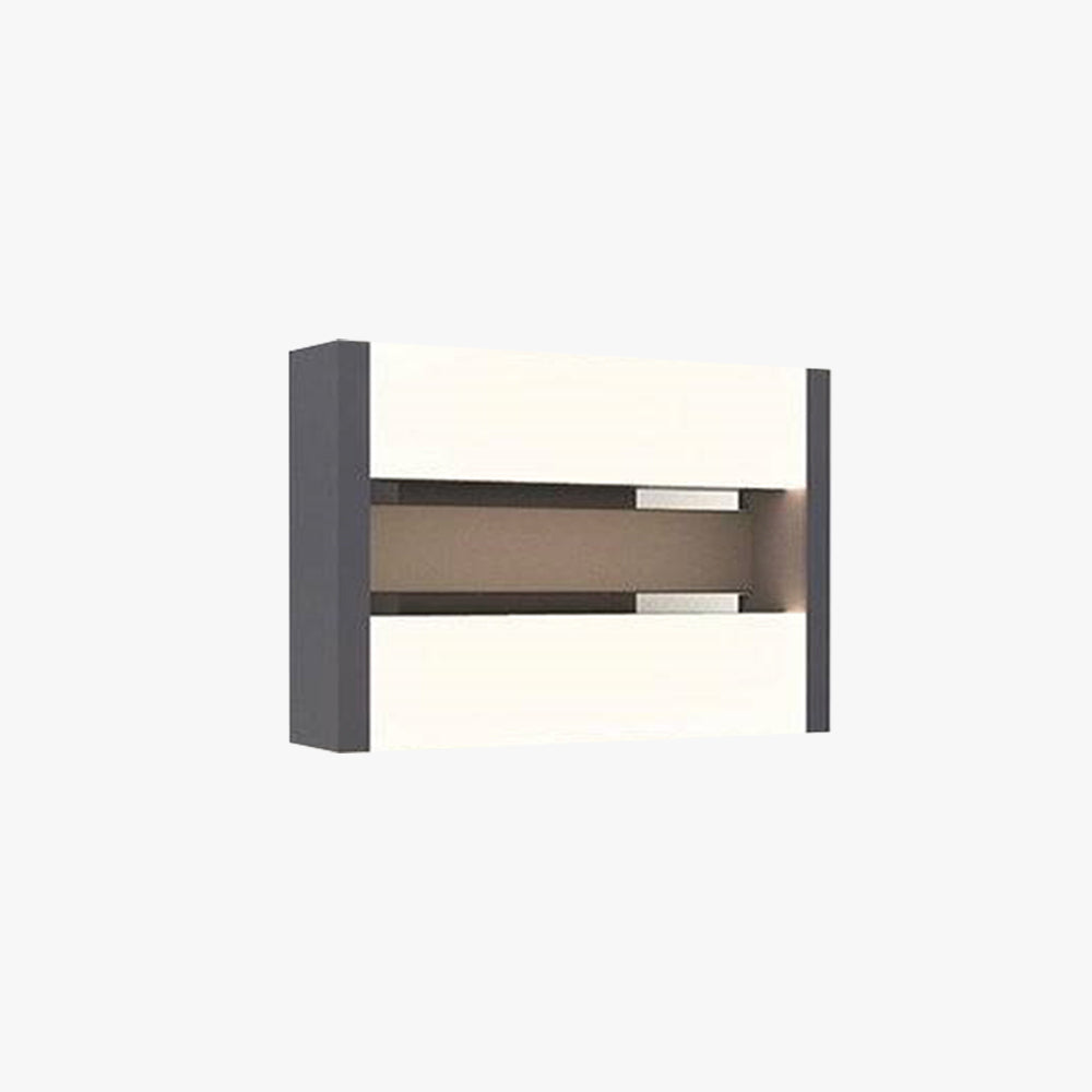 Rectangular Rotatable Outdoor Wall Light IP65 Black Metal