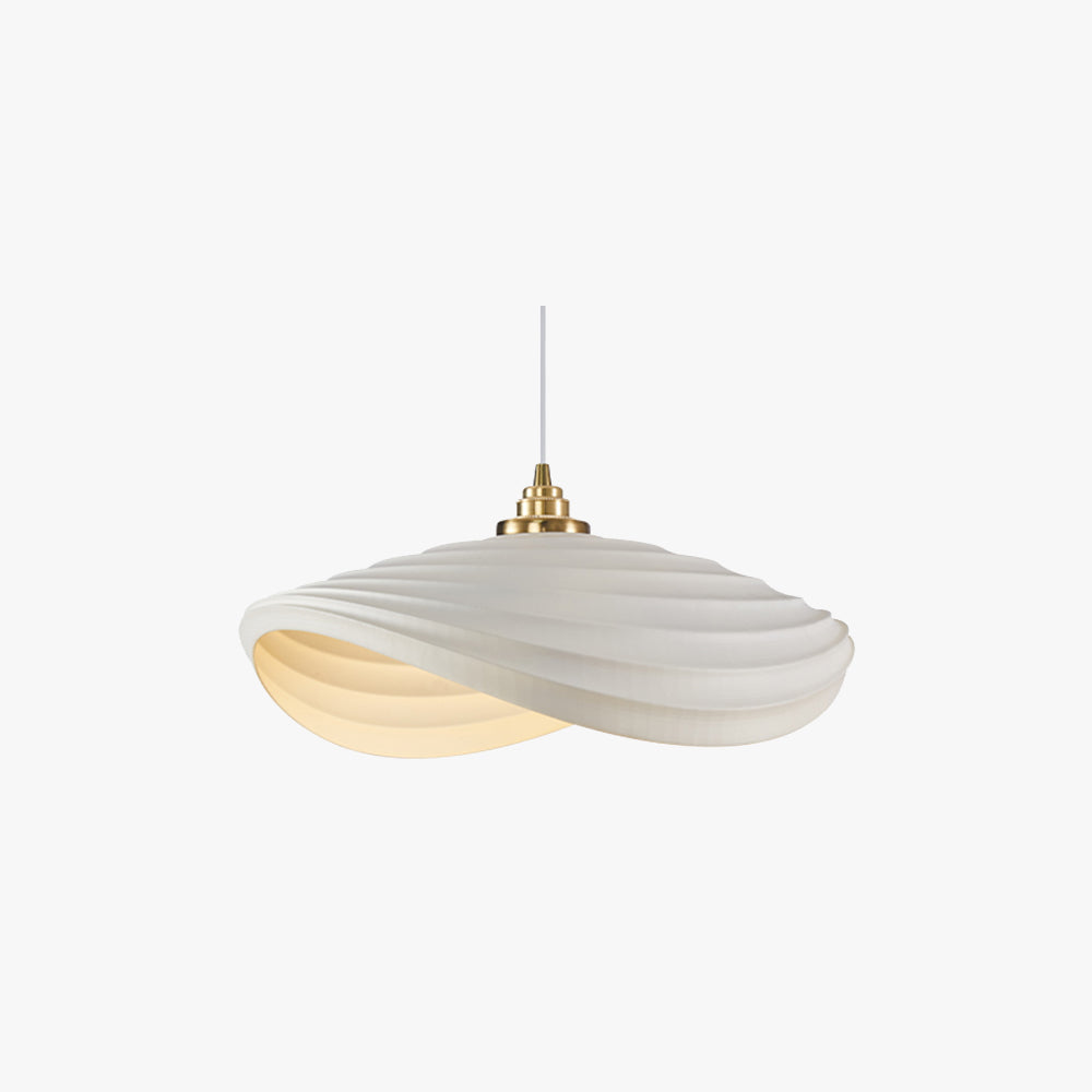 Suspension Ripple Wabi-Sabi: Lumière Minimaliste en Métal et Résine