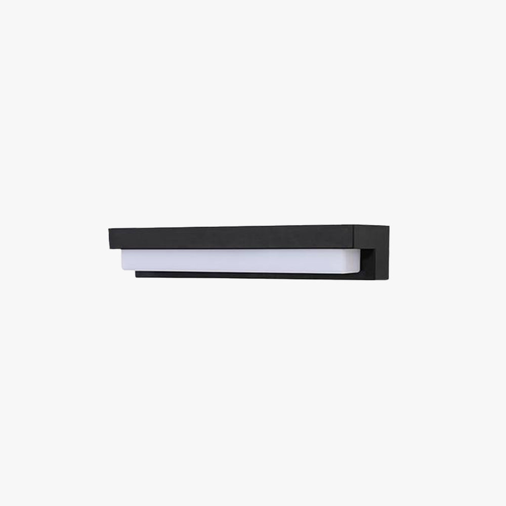Minimalist Black Solar Linear Outdoor Wall Light