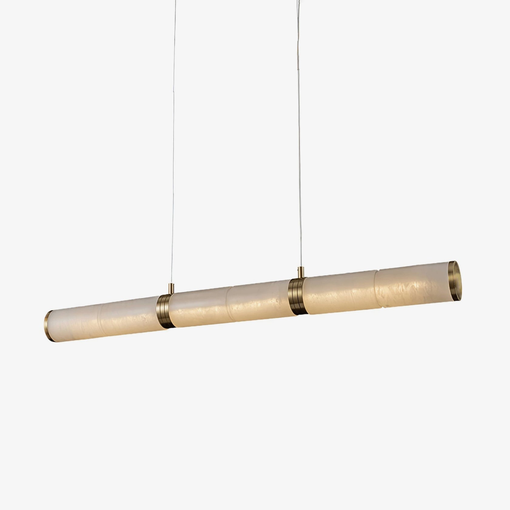 Soft Glow Alabaster Linear Pendant Light