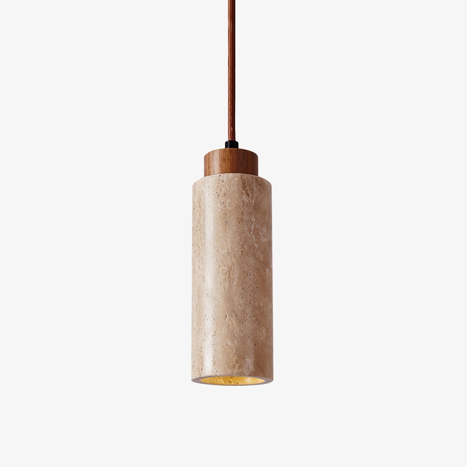 Travertine Pendant Light With Warm Ambient Glow