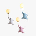 Whimsical Bear Balloon Wall Light Available In White Pink Or Blue