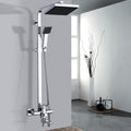 Shower Faucet - 8" Wall Mount Rainfall Shower Head With Handshower Bathtub Mixer Tap