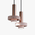 Colorful LED Art Deco Pendant Light With Terrazzo Accents