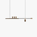 Five Head Minimalist Pendant Light In Gold And Black Finish