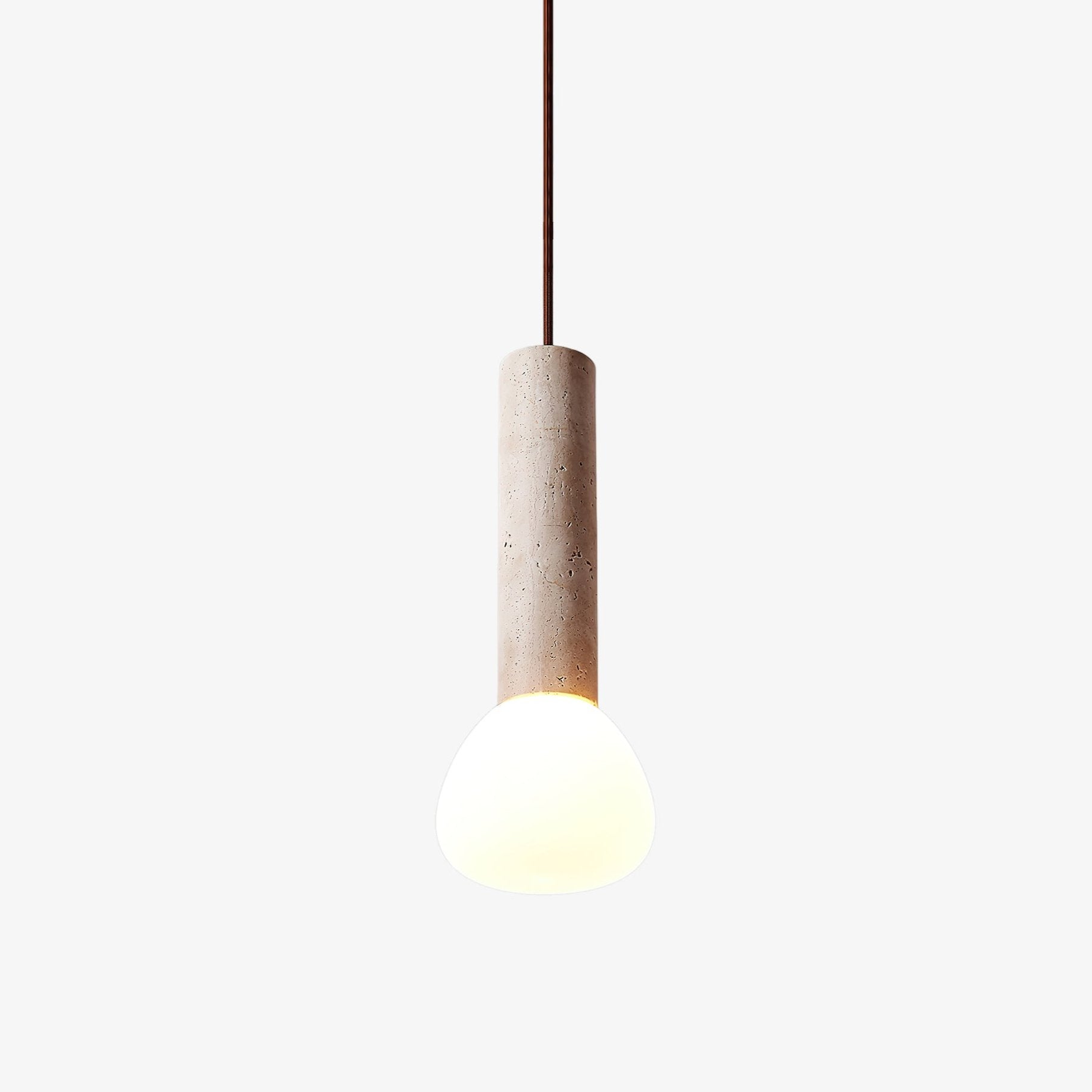 Lustre Suspendu Minimaliste En Travertin Jaune Pour Ambiance Chaleureuse