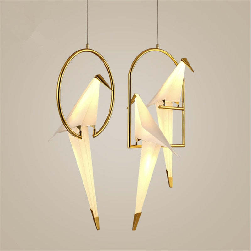 Bird Pendant Light With Ambient Glow Nordic Glass Shade