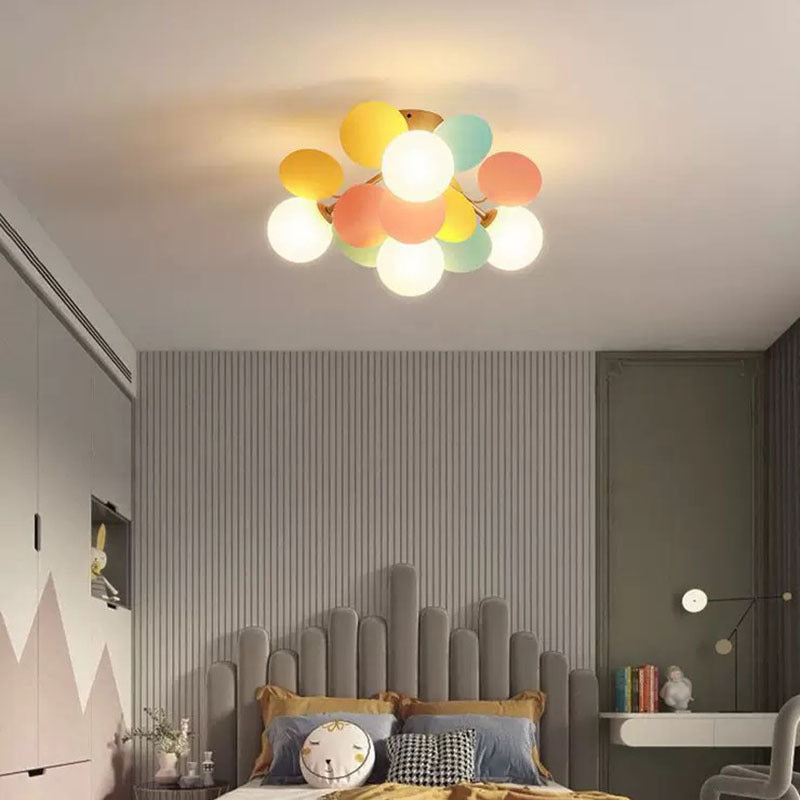 Contemporary Acrylic Bubble Cluster Ceiling Light Colourful