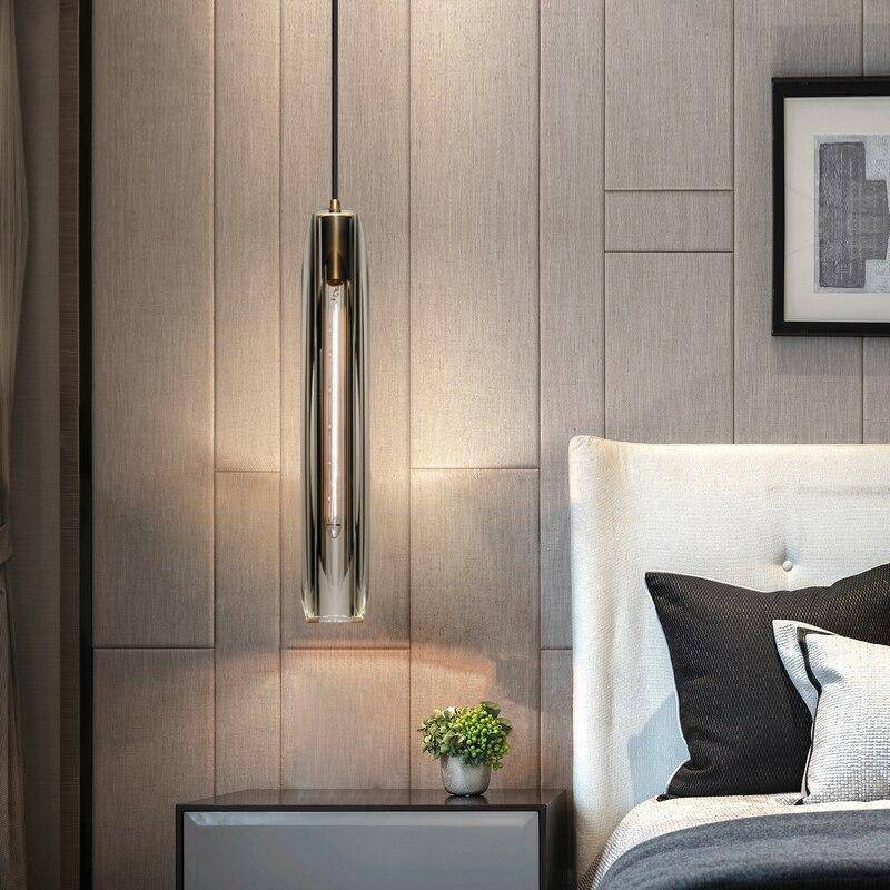 Smoky Glass Pendant Lamp With Warm Ambient Glow