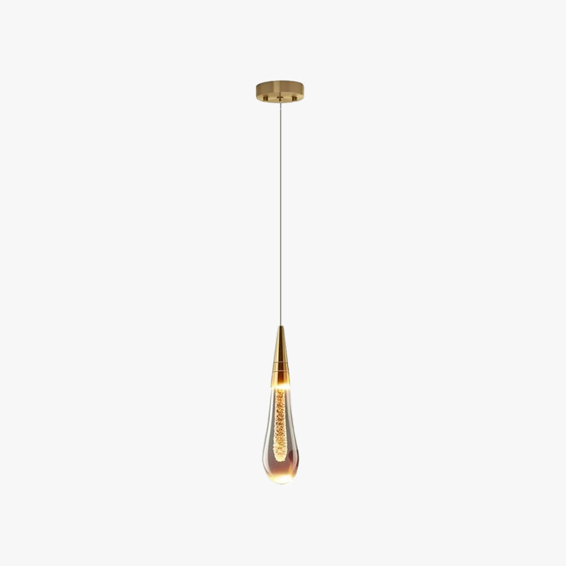 Gold Crystal Pendant Light With Ambient Glow