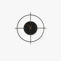Gold And Black Round Clock Wall Lamp LED