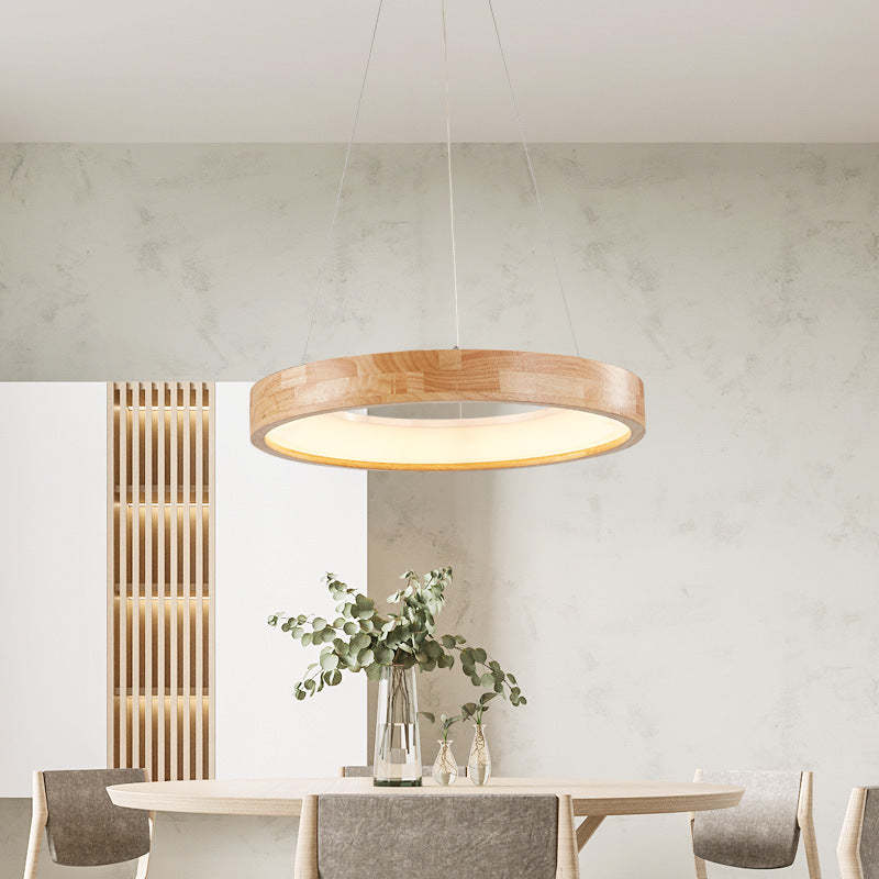 Wood and Acrylic Pendant Light for Modern Warmth