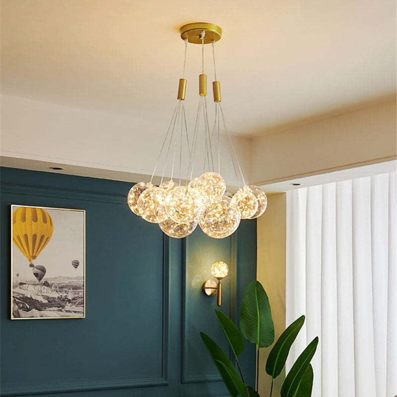 Glass Globe Pendant Light For Ambient LED Glow