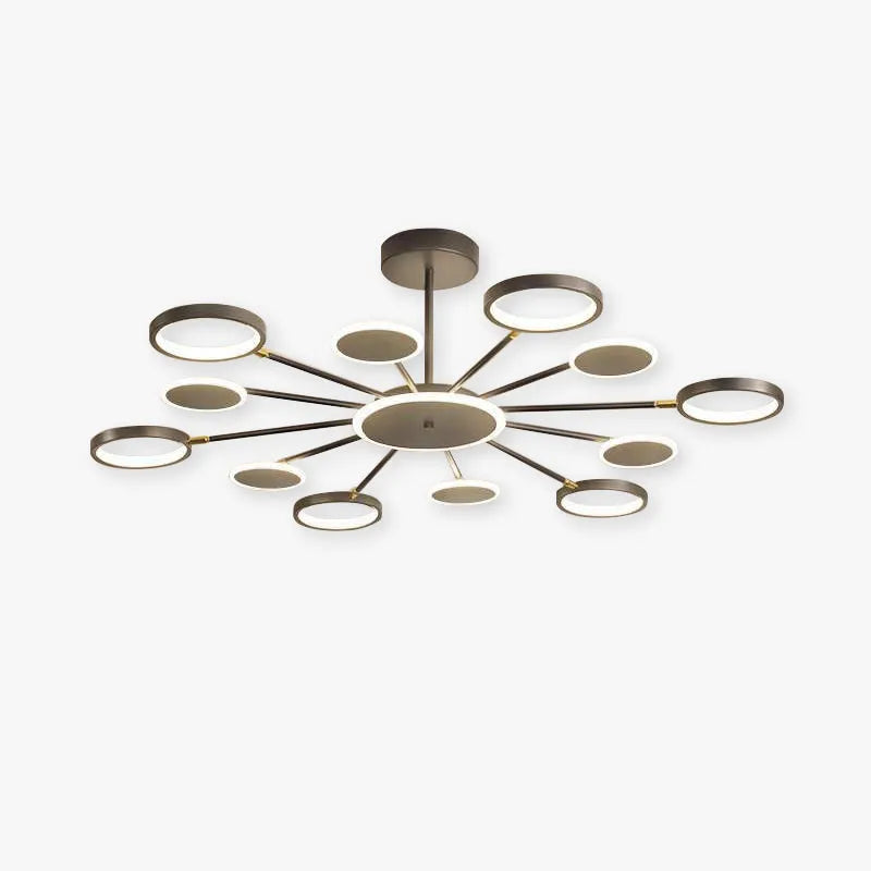 Black Geometric LED Chandelier Dimmable