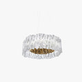 Elegant Circle Pleated Pendant Light In Stainless Steel