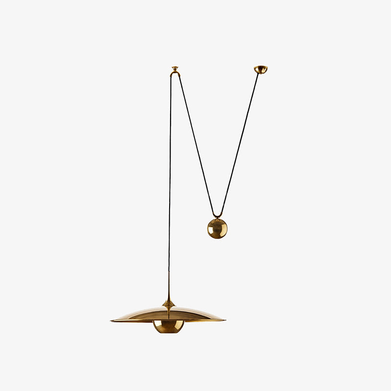 Suspension Métal Minimaliste Or Pour Salon Contemporain Élégante