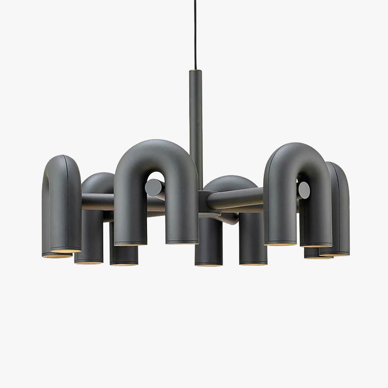 Modern Linear Pendant Light With Three U-Shaped Arms