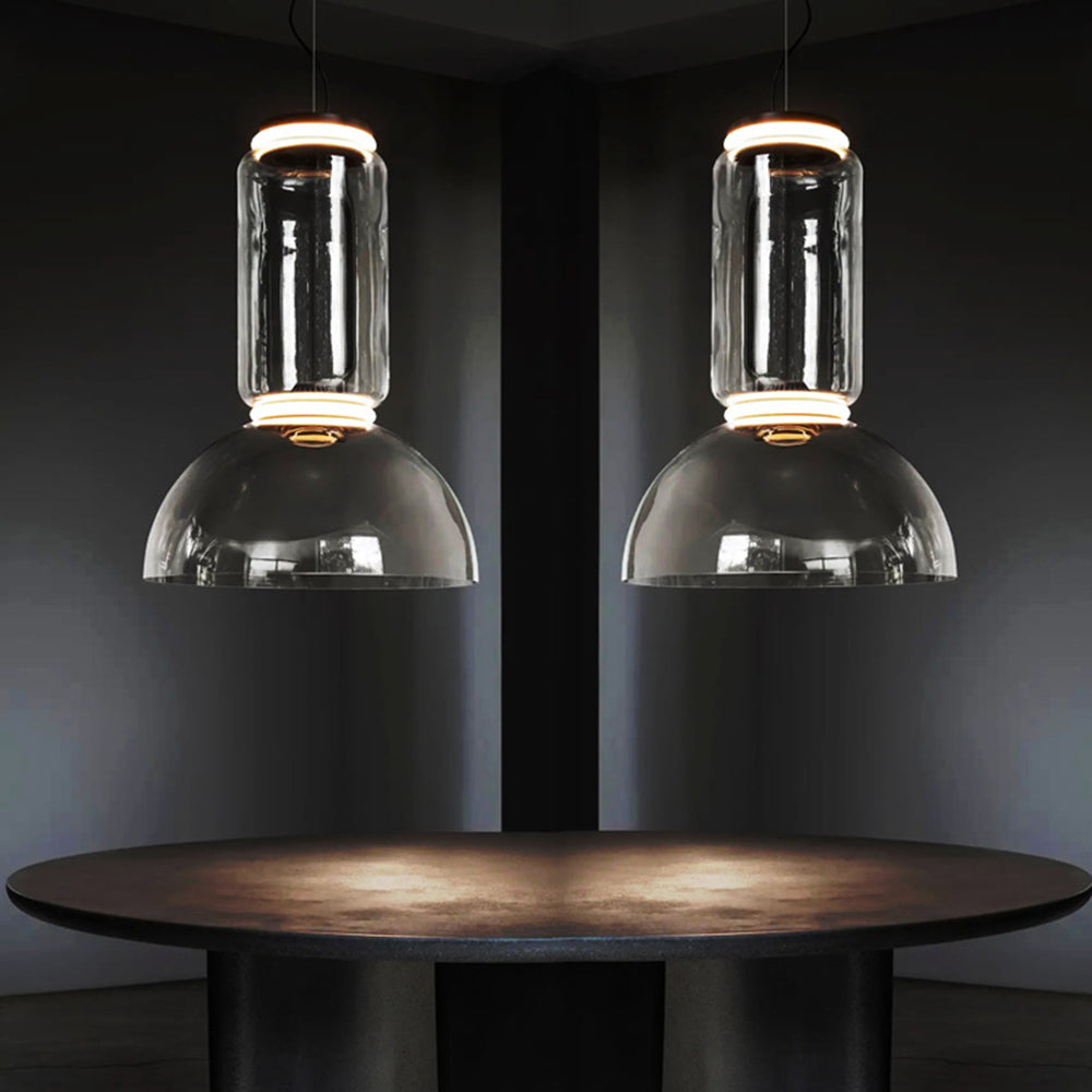 Warm White Glass Pendant Light For Living Room Ambience
