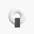 Modern Metal Solar Outdoor Wall Light IP65 Rated Black And White