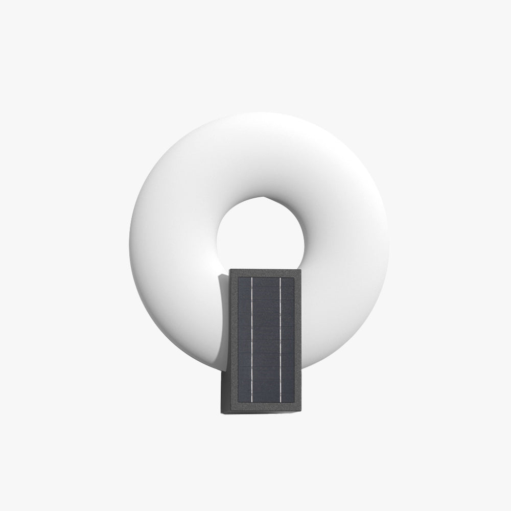 Modern Metal Solar Outdoor Wall Light IP65 Rated Black And White