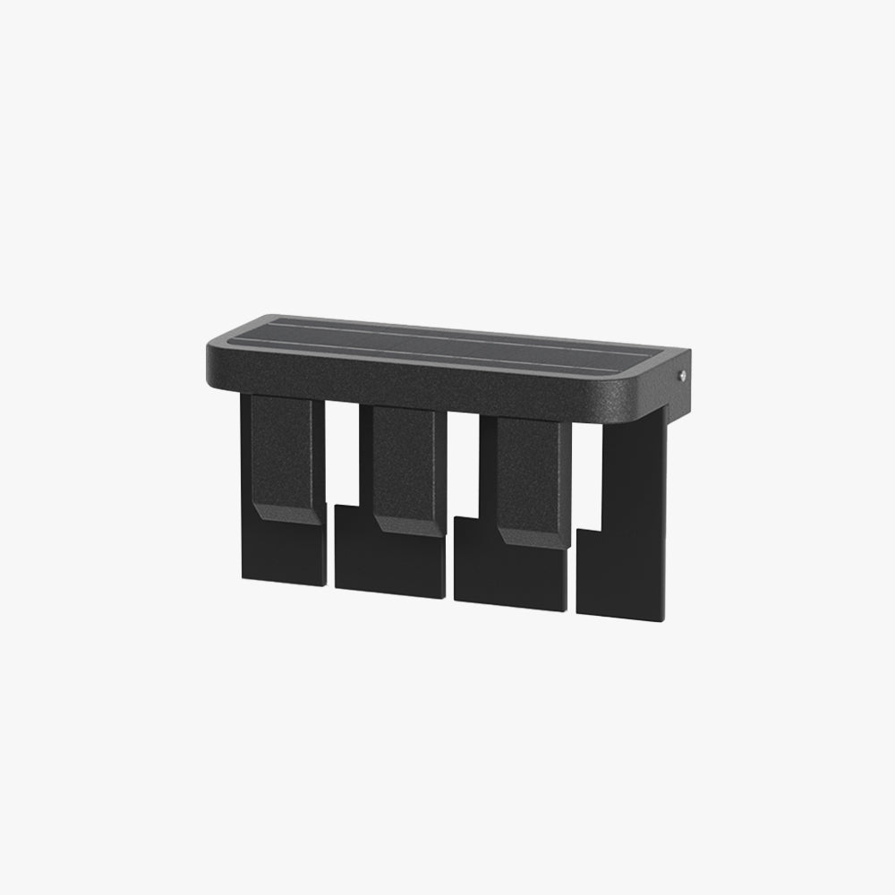 Minimalist Black Metal Solar Wall Light For Garden And Yard