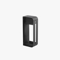Rectangular Metal Solar Outdoor Wall Light With Plant Pot Holder Black