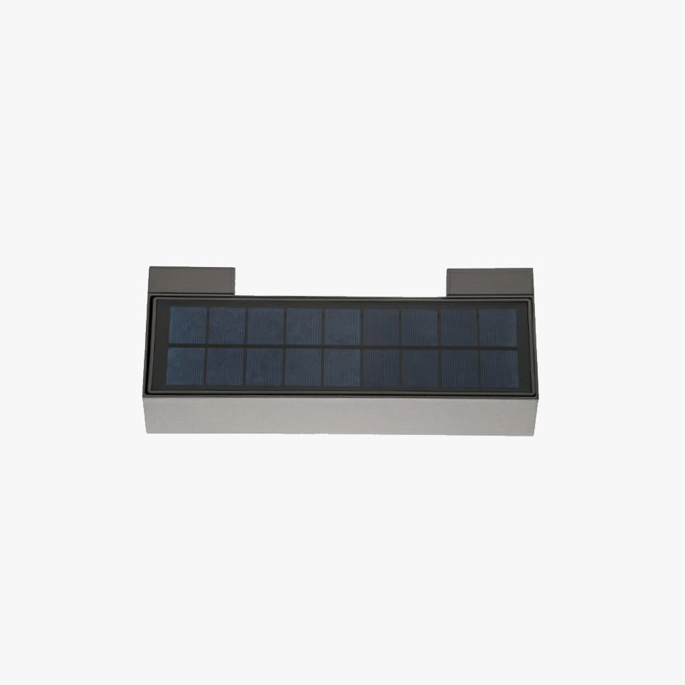 Rectangular Solar Outdoor Wall Light Waterproof Black