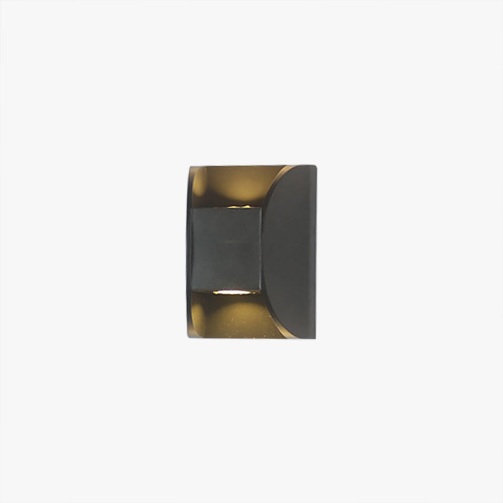 Minimalist Upward and Downward Outdoor Wall Light Black Metal
