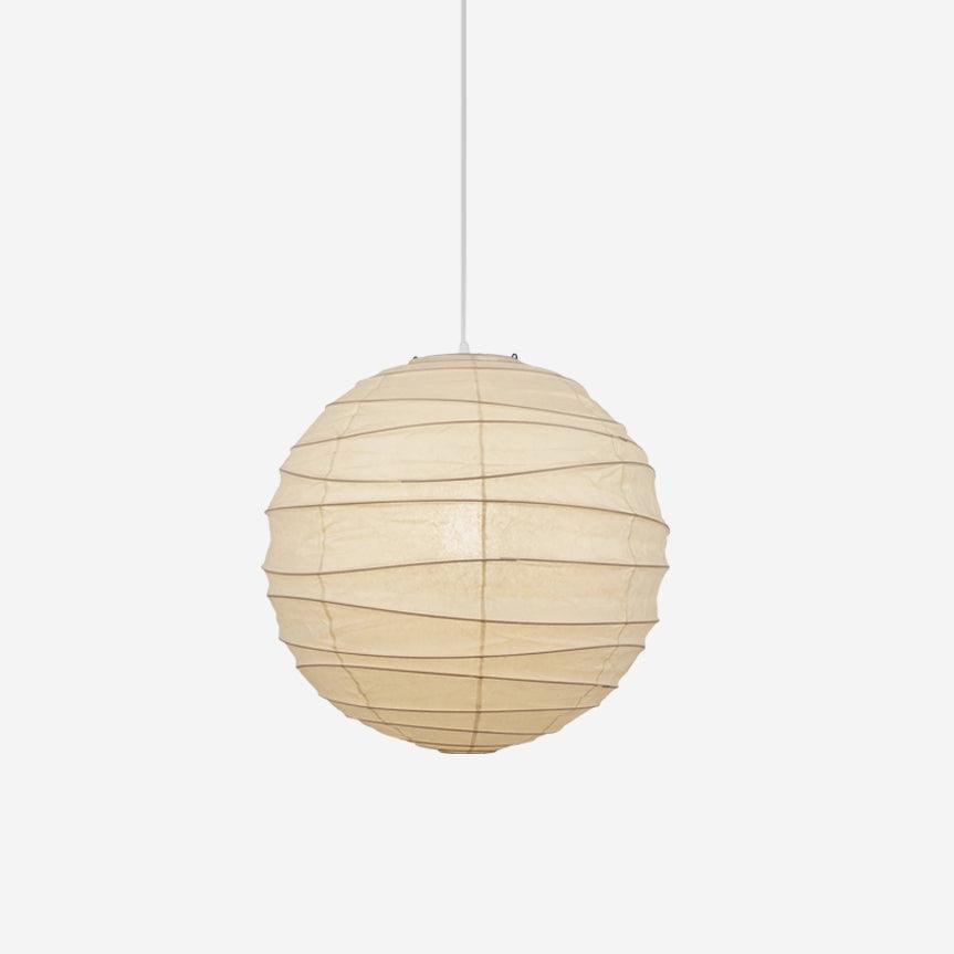 Luna Pendant Light With Japanese Paper Globe Soft Glow