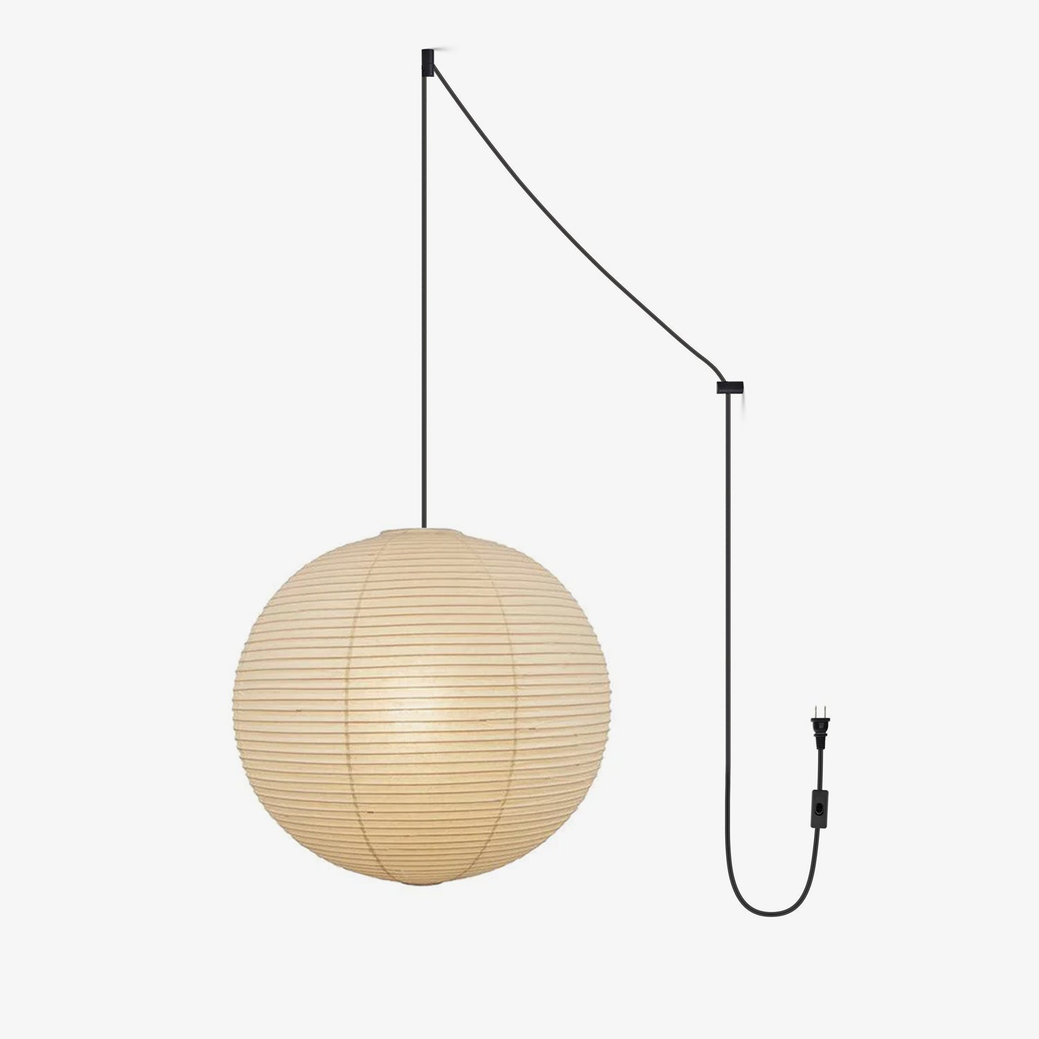 Pendant Swag Light With Soft Warm Washi Glow