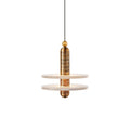 Suspension Comète Créative En Laiton Et Albâtre LED Intégrée