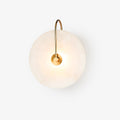 Aurora Alabaster LED Wall Lamp Circular Snowflake Warm Glow