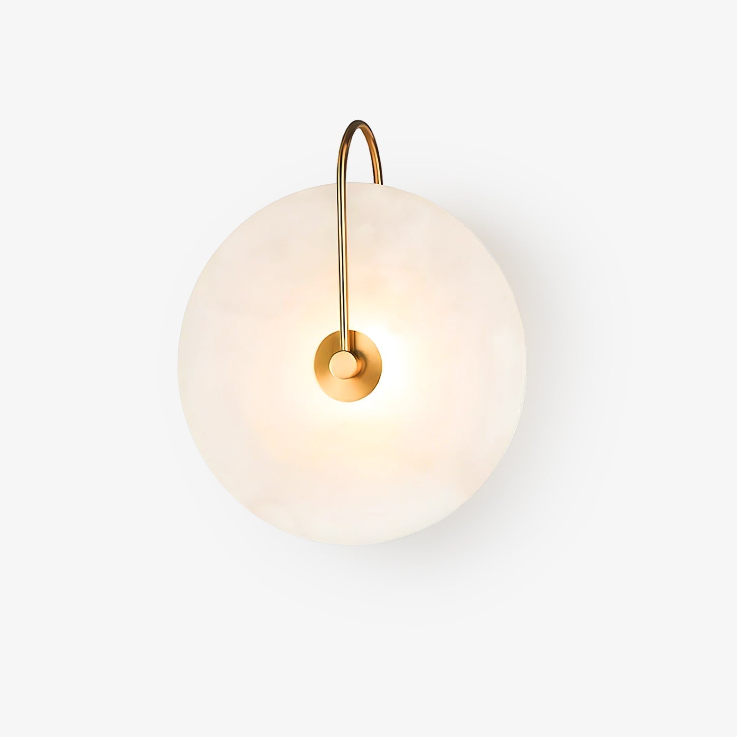 Aurora Alabaster LED Wall Lamp Circular Snowflake Warm Glow