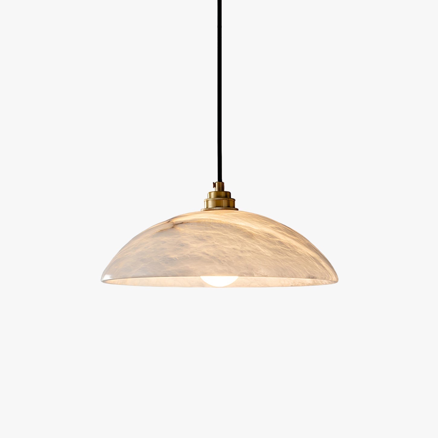Alabaster Dome Pendant Light With Warm Diffused Glow