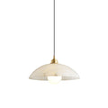 Alabaster Brass Pendant Light With Adjustable Wire