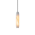 Modern Brass Alabaster Pendant Light With Warm Glow