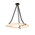 Alabaster Ring Pendant Lamp With Integrated LED Illumination