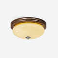 Aurora Glass Flush Ceiling Light Dimmable With Metal Canopy