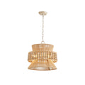 Three-Head Brown Metal Pendant Lamp For Ambient Lighting