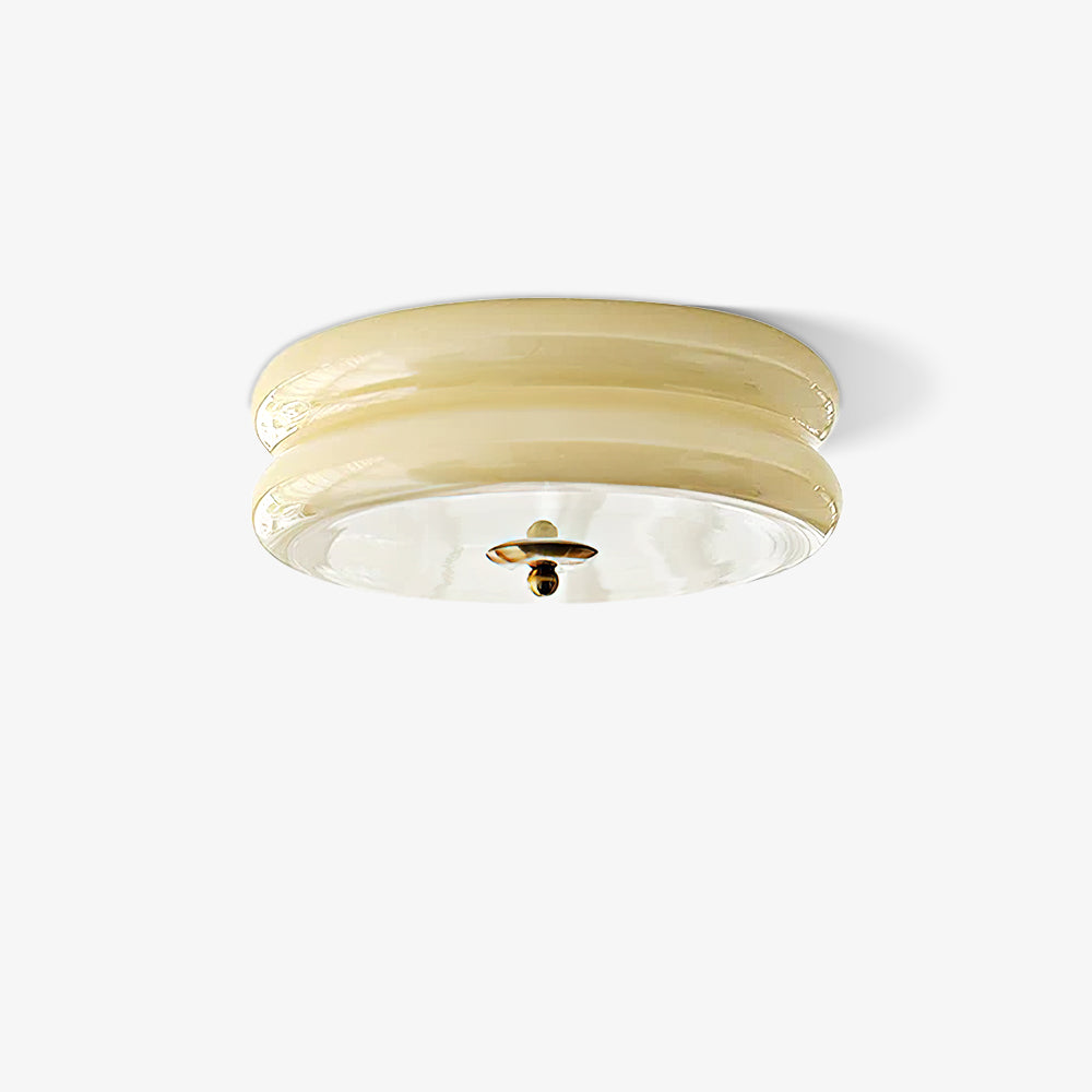 Minimalist Two Layer Frosted Glass Flush Mount Ceiling Light