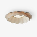 Brass Finish Fabric Wave Ceiling Light With Pleated Shade